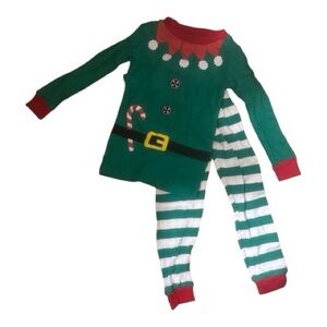 Festive Green Elf Costume Pajama